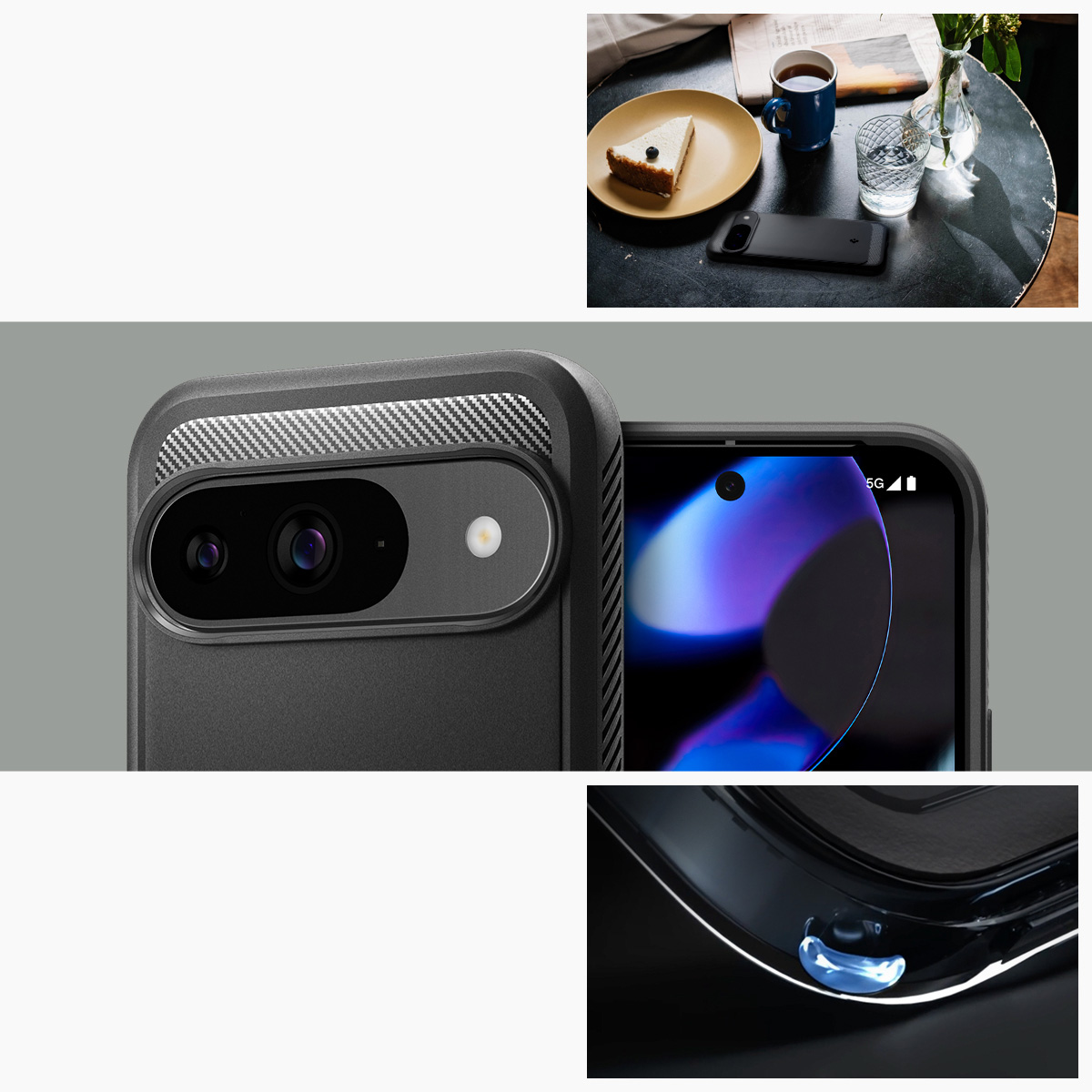 Etui Spigen Rugged Armor do Google Pixel 9 / 9 Pro, czarne